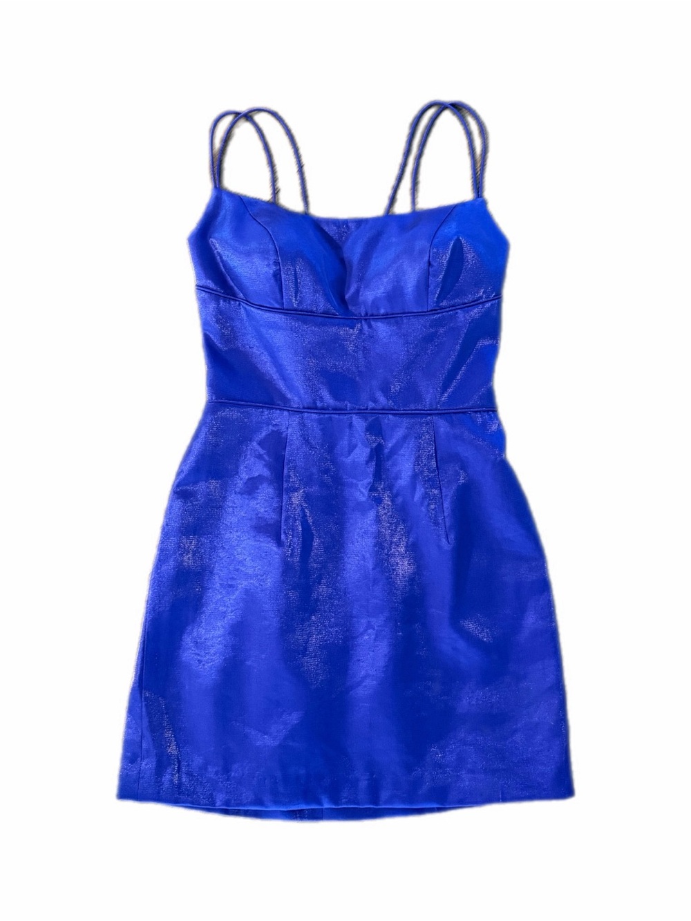 Sherri Hill Y2K Royal Blue Purple Double-Strap Corset Style Mini Party Dress